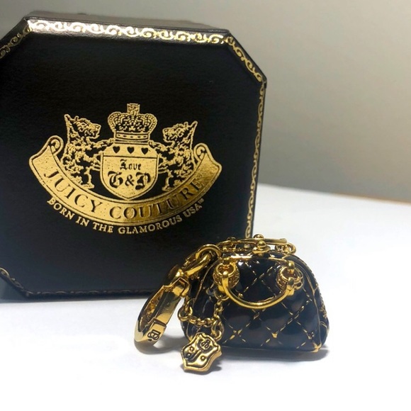 Juicy Couture quilted bowler bag charm - Picture 3 of 8